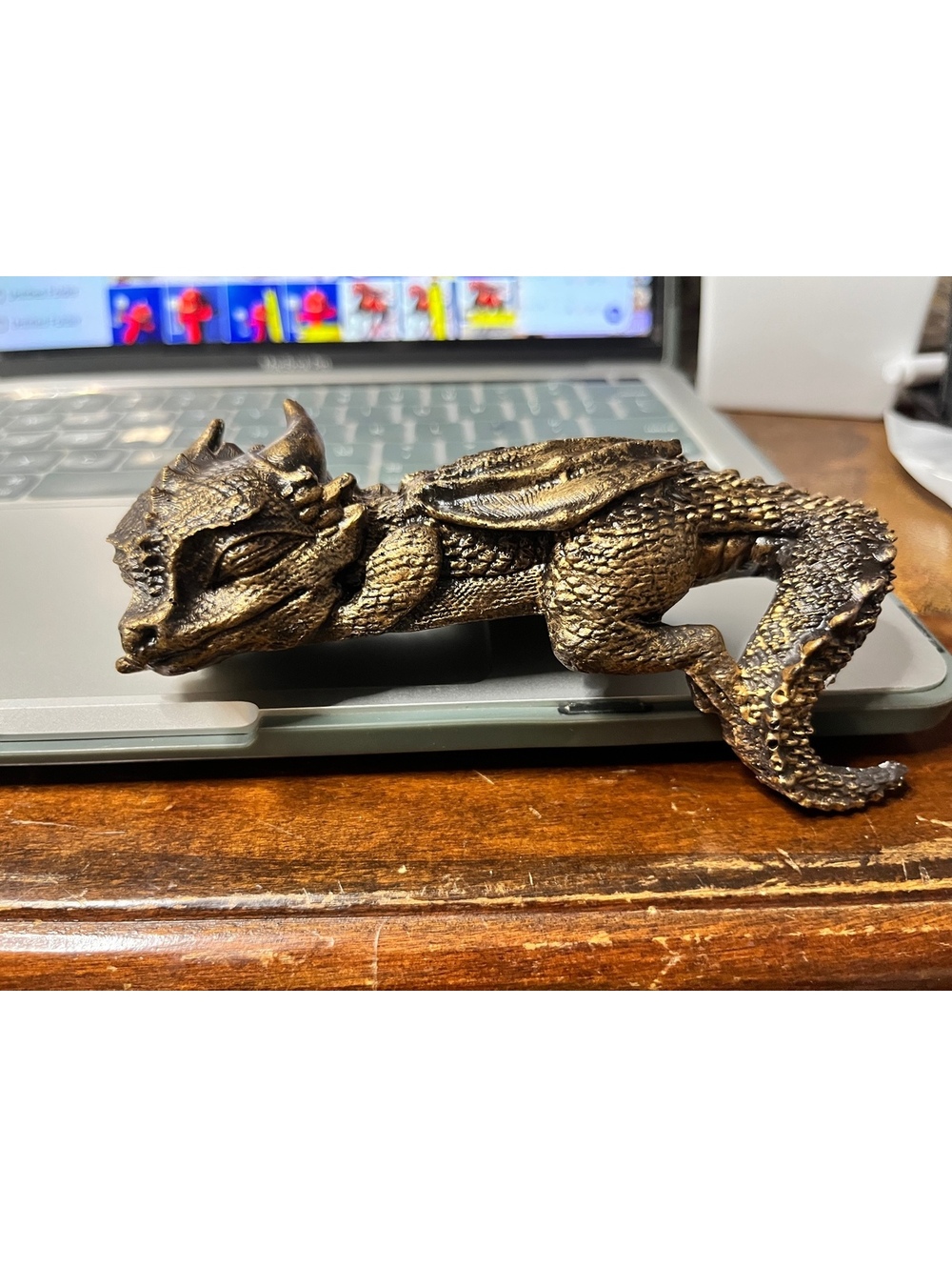 Sleeping Baby Dragon Shelf Sitter Premium Weighted Resin 5”